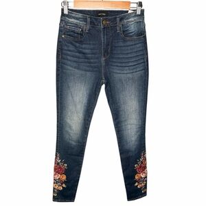 DRIFTWOOD Jackie High Rise Floral Embroidered Jeans